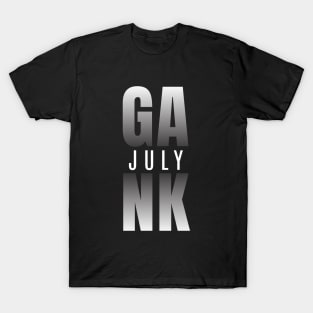 July Gank in black T-Shirt